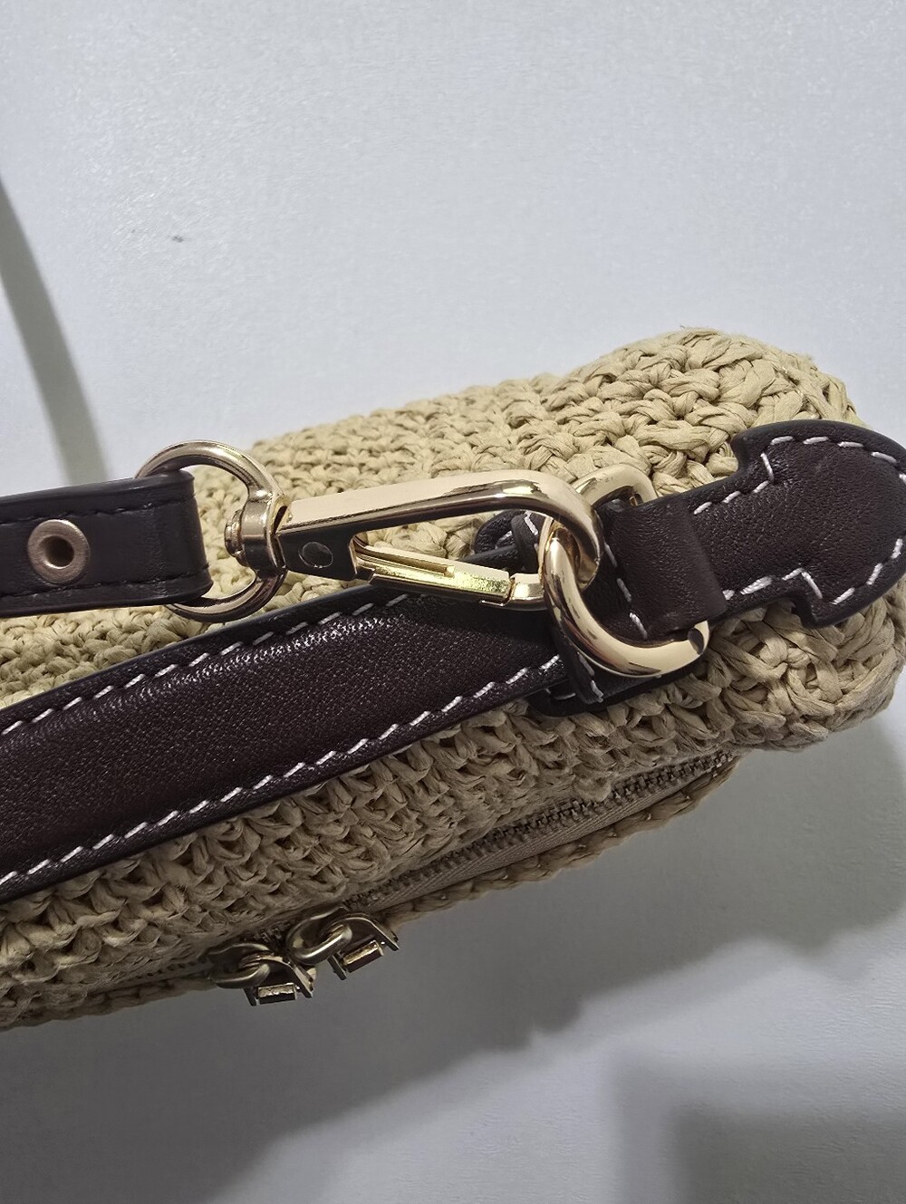 Tory Burch Romy Straw Slim Top Handle Bag - Picture 5 of 13